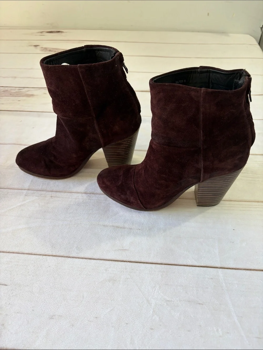 Rag & Bone  Burgundy Classic Newbury Ankle Boots